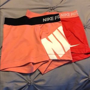 2 Nike Compression Shorts